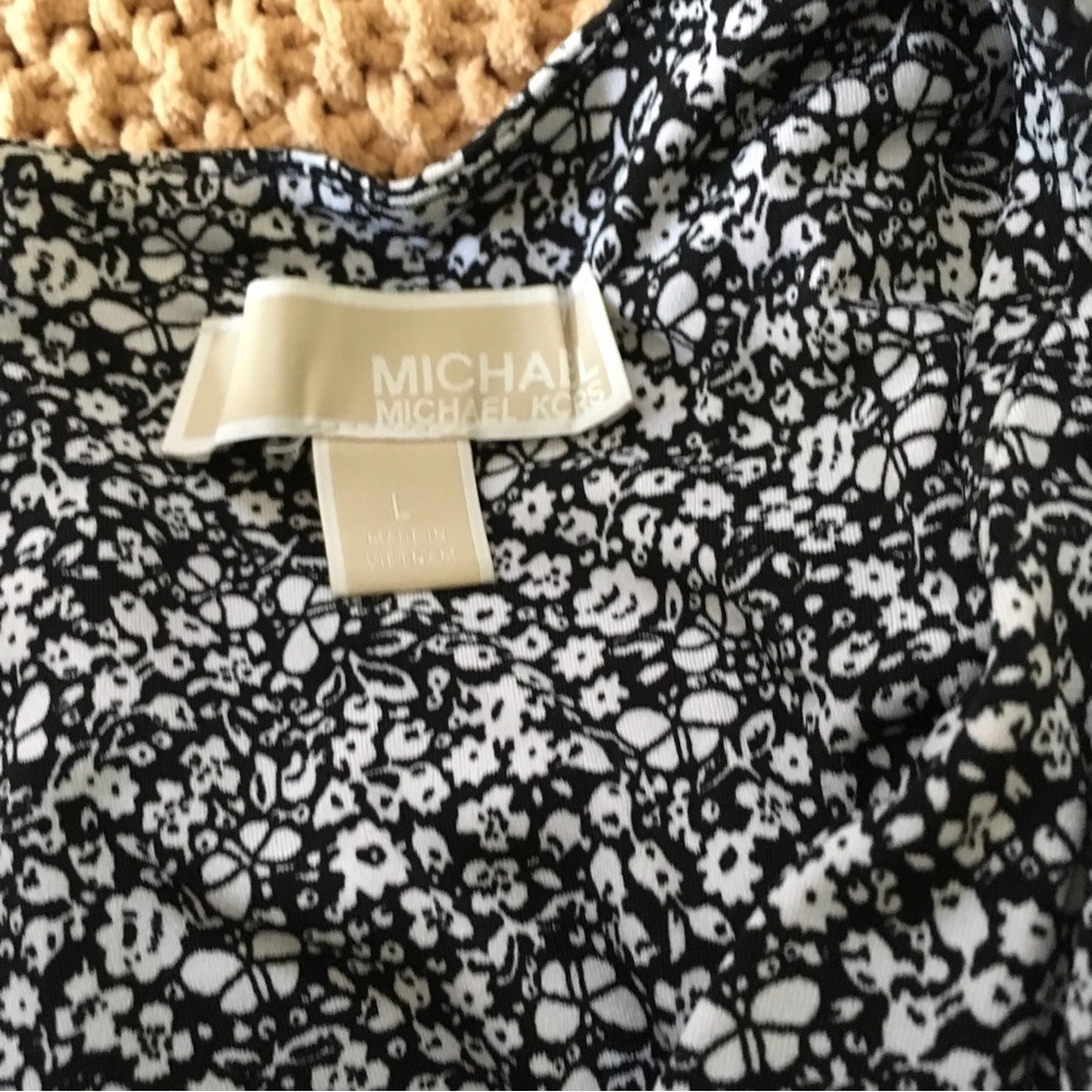 Michael Michael Kors Black and White Print Dress Large - Picture 6 of 7
